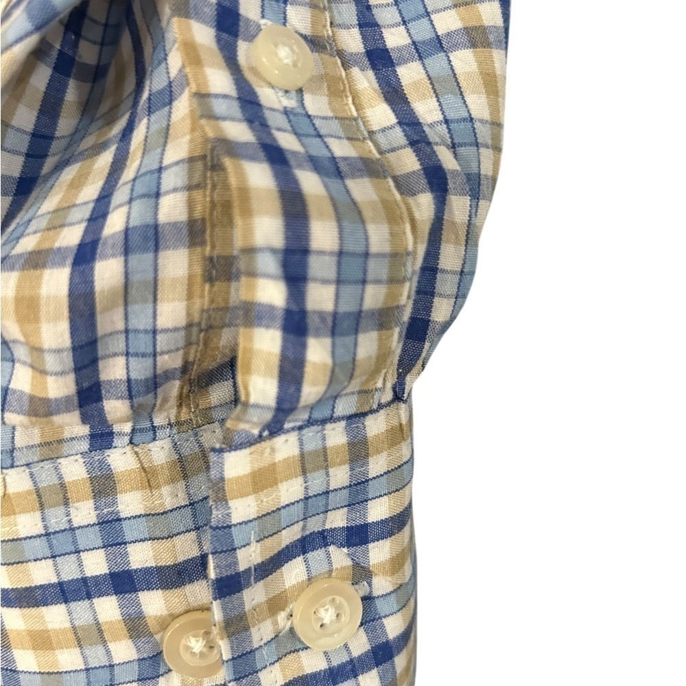 Saddlebred Blue and White Plaid Button-Down Shirt - Picture 6 of 10